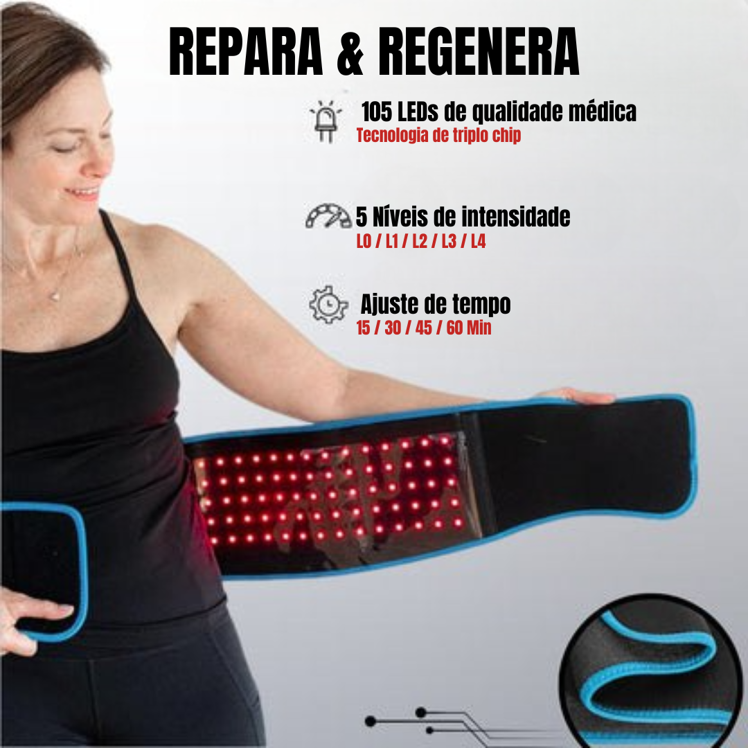 Cinto de Fototerapia Vermelha e Infravermelha Luminora AuraFLEX