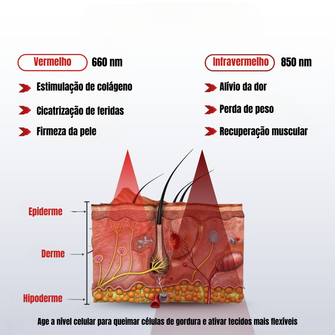 Cinto de Fototerapia Vermelha e Infravermelha Luminora AuraFLEX